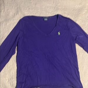 Polo by Ralph Lauren Women's Purple Long Sleeve Top
